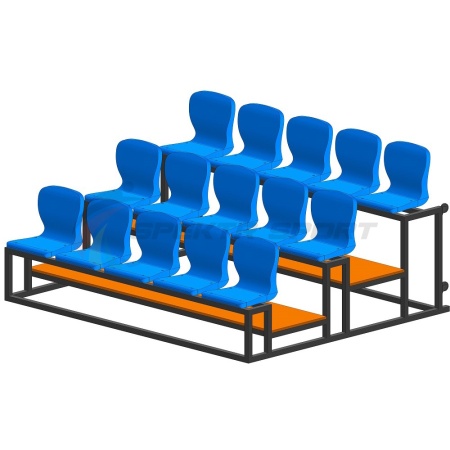 Купить Трибуна мобильная 3 ряда сиденья пластиковые на 15 мест в Гвардейске 